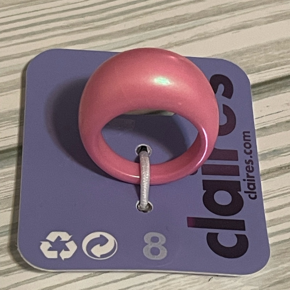 Claire's Vibrant Pink Statement Ring size 8